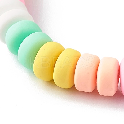 Handmade Polymer Clay Beads Stretch Bracelets for Kids BJEW-JB06487-01-1