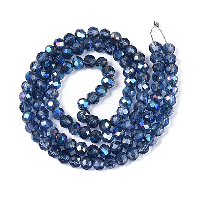 Electroplate Transparent Glass Beads Strands X-EGLA-N054-T4mm-A02-1