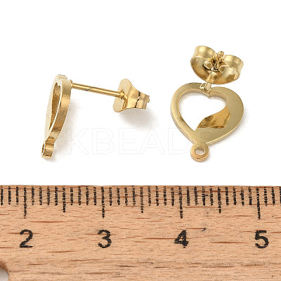 Ion Plating(IP) 304 Stainless Steel Stud Earring Findings STAS-I206-60G-1
