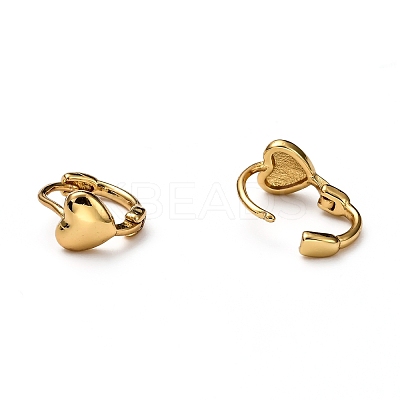 Brass Huggie Hoop Earrings EJEW-H121-08G-1