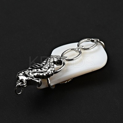 Natural White Shell Pendants SSHEL-C010-04P-1