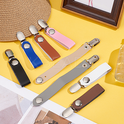 8Pcs 8 Colors Alloy Hat Clips FIND-PH0005-76-1