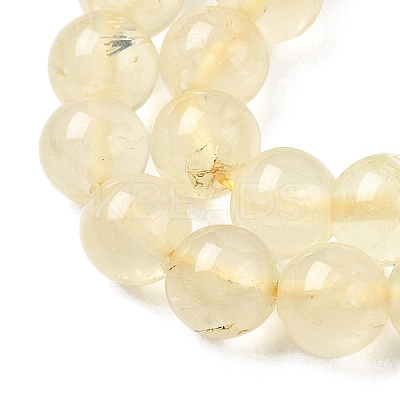 Natural Lemon Quartz(Heated) Beads Strands G-B167-A11-8mm-1