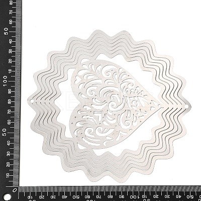 201 Stainless Steel 3D Rotating Hanging Wind Spinner STAS-C166-01G-P-1