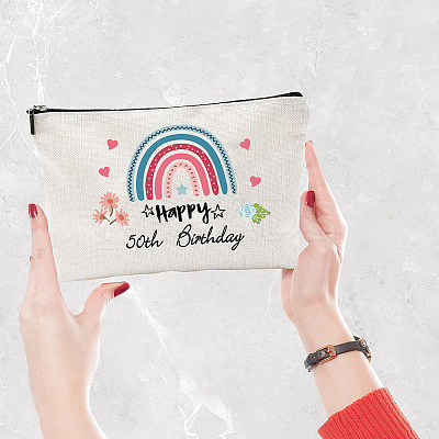 Polycotton Canvas Stroage Bags ABAG-WH0029-054-1