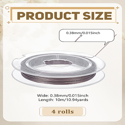 4 Rolls Tiger Tail Wire TWIR-LP0001-17A-04-1