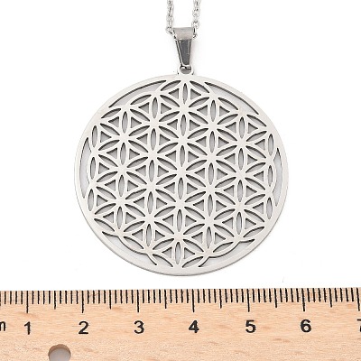 Non-Tarnish 201 Stainless Steel Pendant Necklaces NJEW-S105-JN624-45-1-1