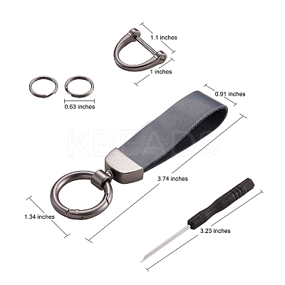 Genuine Leather Car Key Keychain JX273D-1