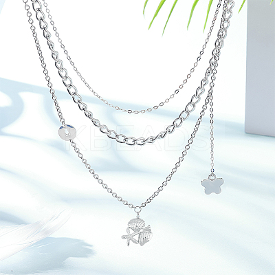 12Pcs 2 Colors 304 Stainless Steel Pendants STAS-UN0051-57-1