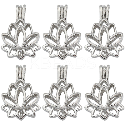 10Pcs Alloy Diffuser Locket Pendants FIND-SC0008-35-1