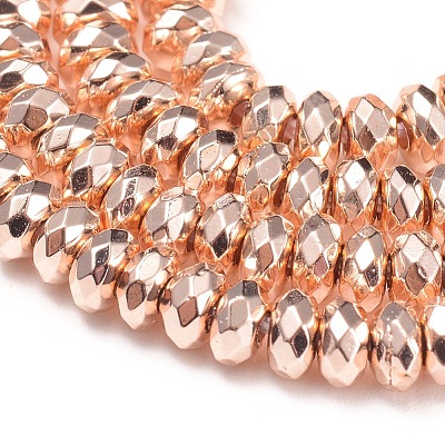 Electroplate Non-magnetic Synthetic Hematite Beads Strands G-I260-08B-1