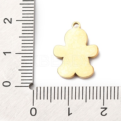 Christmas 304 Stainless Steel Enamel Pendants LS-STAS-B112-02G-05-1