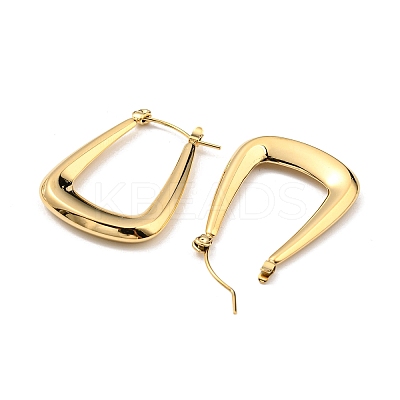 304 Stainless Steel Trapezoid Hoop Earrings EJEW-R154-02G-1