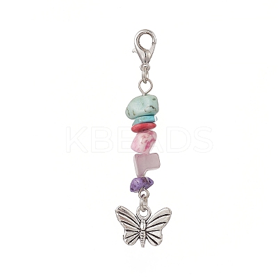 Tibetan Style Alloy Pendant Decorations HJEW-JM00930-01-1