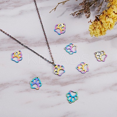 201 Stainless Steel Pet Charms STAS-SZ0001-71-1