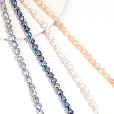 4 Strands 4 Styles Natural Cultured Freshwater Pearl Beads Strands PEAR-NB0002-38-1