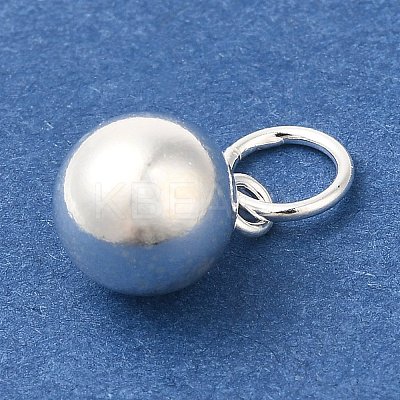 925 Sterling Silver Round Charms STER-G043-08D-S-1