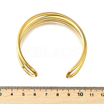 304 Stainless Steel Cuff Bangles for Women BJEW-M103-01A-G-1