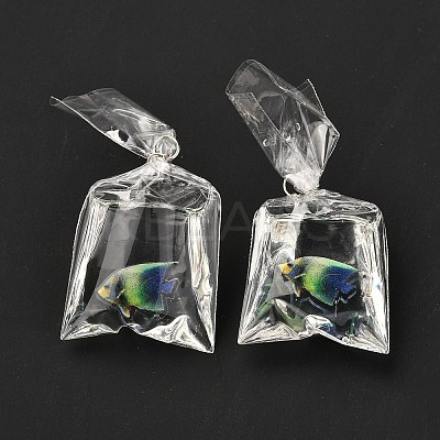 Resin Pendants with Iron Jump Ring LS-RESI-A015-03B-1