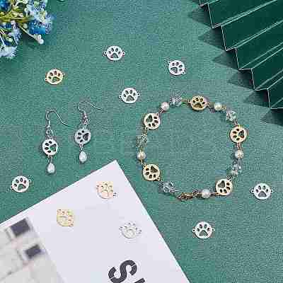 20Pcs 2 Style 201 Stainless Steel Links Connectors STAS-UN0027-20-1