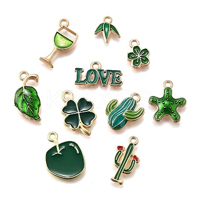 20Pcs 10 Styles Alloy Enamel Charms ENAM-FP0002-41-1