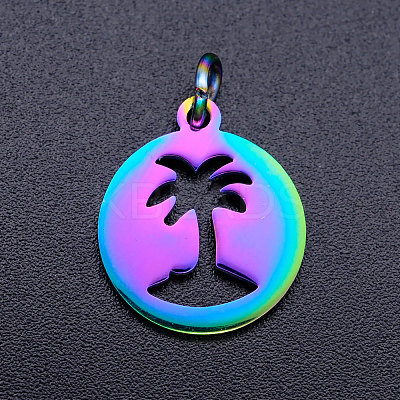 Ion Plating(IP) 201 Stainless Steel Pendants STAS-S105-JN157-1