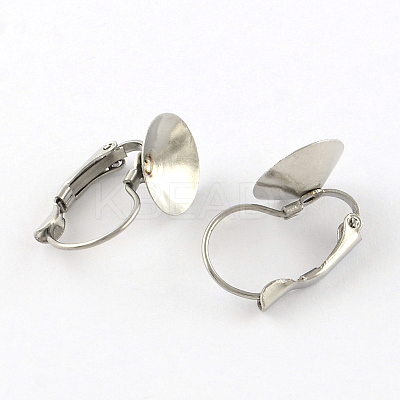 Smooth Surface 304 Stainless Steel Leverback Earring Findings STAS-R063-101-1