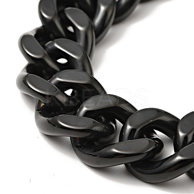 304 Stainless Steel Curb Chain Bracelet with Wolf Clasp for Men Women BJEW-E009-17EB-1