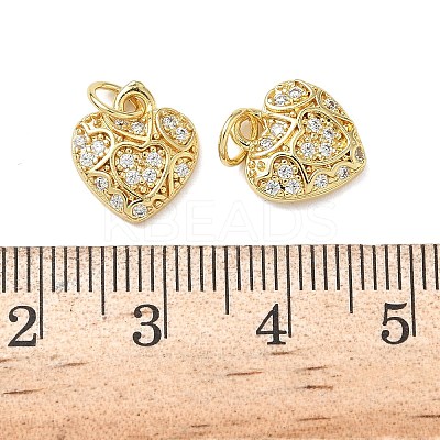 Brass Micro Pave Cubic Zirconia Pendants KK-I379-15G-02-1
