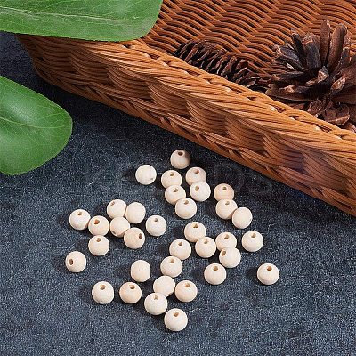 Unfinished Wood Beads WOOD-PH0008-19-WH-1