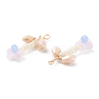 Glass Beaded Pendants GLAA-K060-02G-05-1
