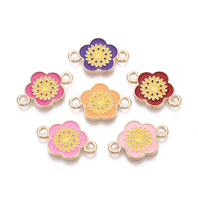 Alloy Enamel Connector Charms PALLOY-N181-15KCG-1