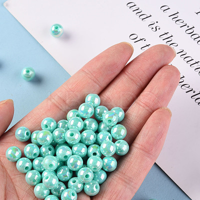 Opaque Acrylic Beads MACR-S370-D8mm-SS2107-1