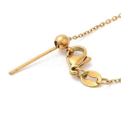 304 Stainless Steel Cable Chain Necklace for Women NJEW-G104-04G-1
