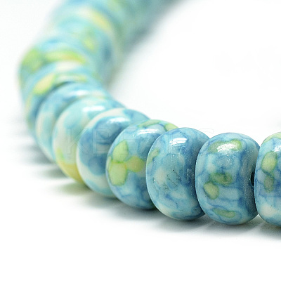 Synthetic Ocean White Jade Beads Strands G-S257-5x10mm-07-1