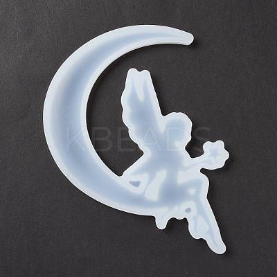 Fairy & Moon Shape Food Grade Silhouette Silicone Lollipop Molds DIY-D069-05-1