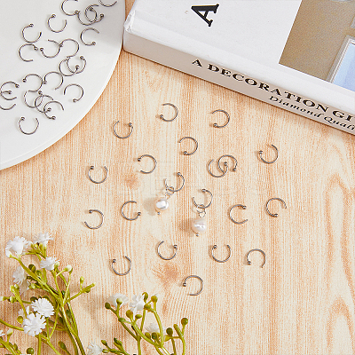 100Pcs C-Shaped 304 Stainless Steel Ear Cuff Findings STAS-DC0011-64-1