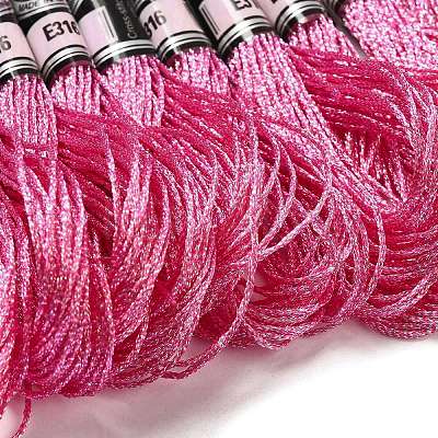 10 Skeins 12-Ply Metallic Polyester Embroidery Floss OCOR-Q057-A16-1