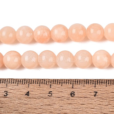 Natural Dyed Yellow Jade Gemstone Bead Strands G-R271-8mm-Y03-1