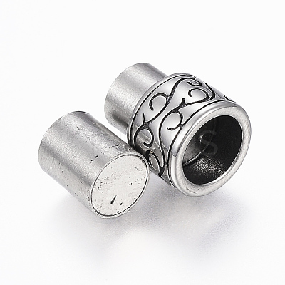 304 Stainless Steel Magnetic Clasps with Glue-in Ends STAS-F130-96AS-1
