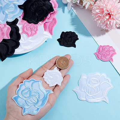 24Pcs 12 Styles Computerized Embroidery Cloth Iron On/Sew On Patches PATC-HY0001-78-1