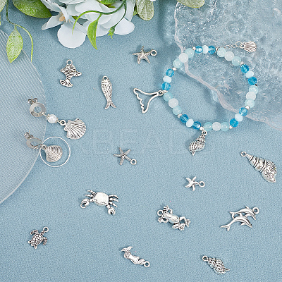 60Pcs Tibetan Style Alloy Pendants FIND-SP0004-07AS-1