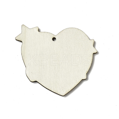 Father's Day Single Face Printed Aspen Wood Pendants WOOD-G014-32-1
