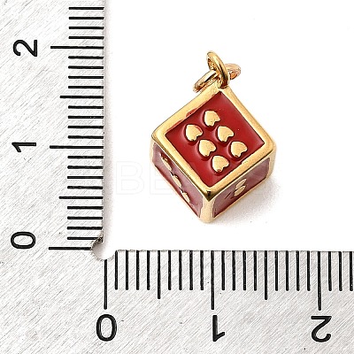 304 Stainless Steel Enamel Pendants STAS-P431-25G-01-1
