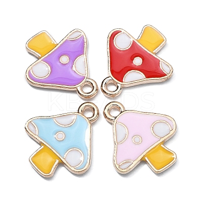 40Pcs 4 Colors Autumn Theme Alloy Enamel Charms ENAM-CJ0002-98-1