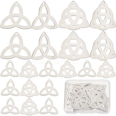 40Pcs 2 Style 304 Stainless Steel Pendants STAS-CN0001-20-1