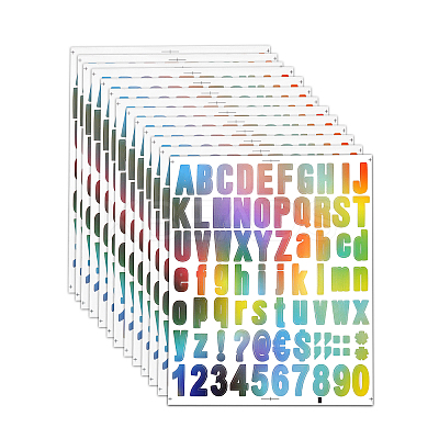 Vinyl Alphabet Number Self-Adhesive Waterproof Mail Box Stickers STIC-WH0002-023-1