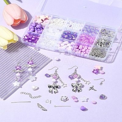 DIY Acrylic & Alloy Earring Jewelry Making Kits DIY-FS0007-30-1