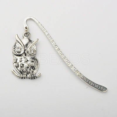 Tibetan Style Alloy Bird Bookmarks AJEW-JK00065-1