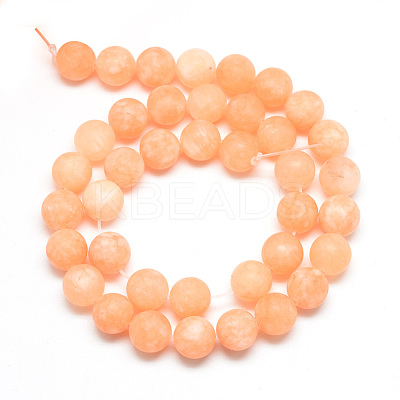 Natural White Jade Bead Strands G-R297-8mm-44-1